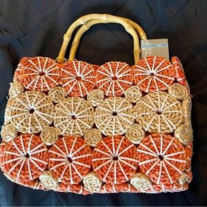 Wicker lined tote